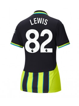 Manchester City Rico Lewis #82 Replika Borta Kläder Dam 2024-25 Kortärmad